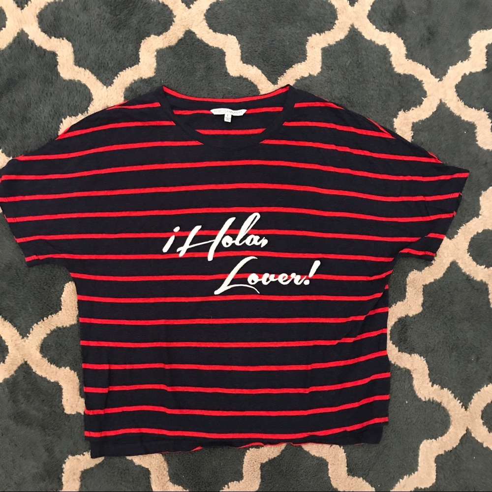 Rebecca Minkoff stripe graphic top large